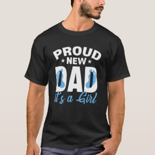 Stolz neues Leben Papa Sein Junge Geschlecht offen T-Shirt