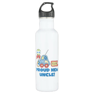 Stolz neues Onkel Auto Es ist ein Junge Trinkflasche