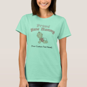 Stolz New Mommy, Junge Mutter Personalisierter T - T-Shirt