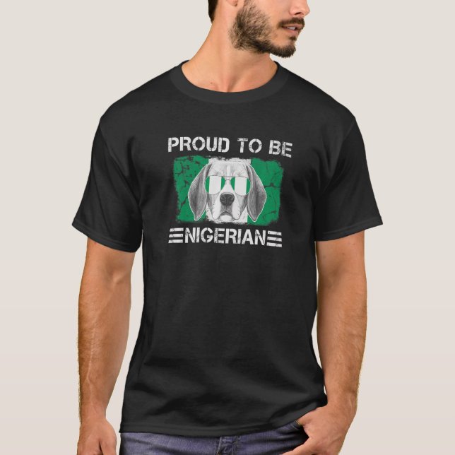 Stolz, nigerianischer Flaggendog Lover Nigeria Roo T-Shirt (Vorderseite)