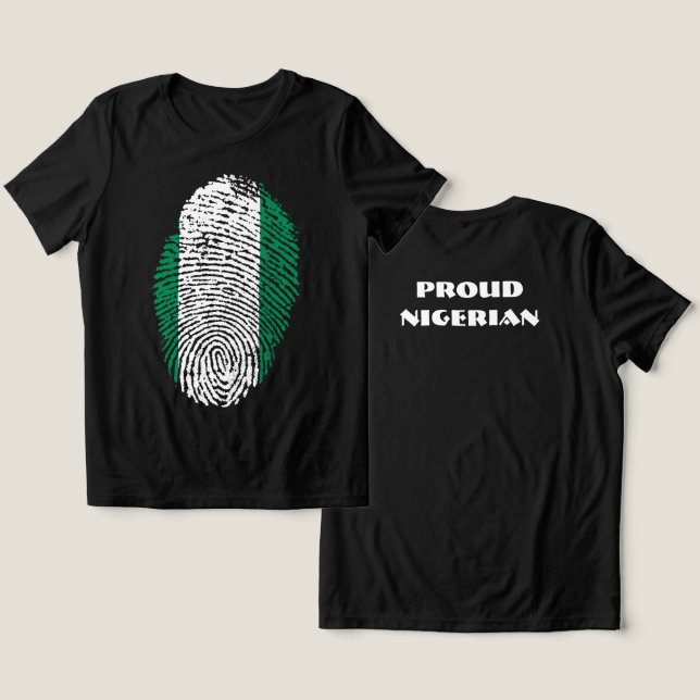 Stolz NIGIRIAN Special Geschenk Schwarz Tourist Cl Tri-Blend Shirt (Design Vorderseite & Rückseite)