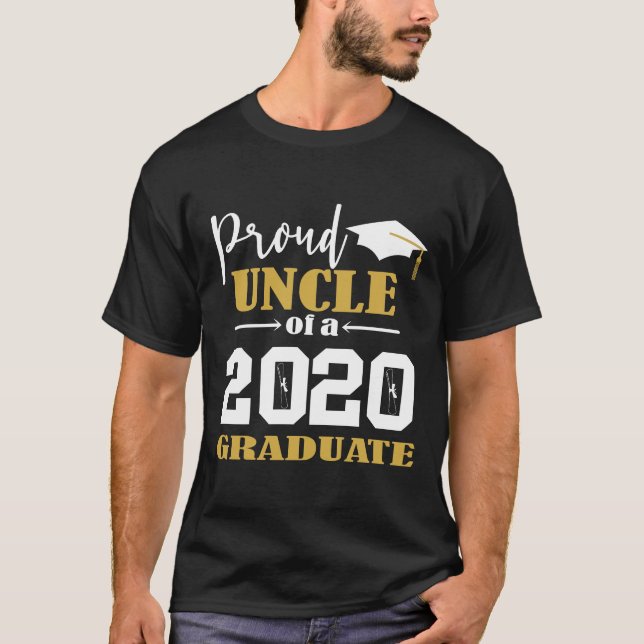 Stolz Onkel eines 2020 Graduate White T-Shirt (Vorderseite)