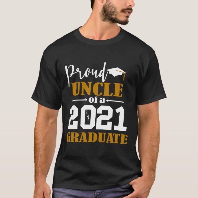 Stolz Onkel eines Graduate White 2021 T-Shirt (Vorderseite)