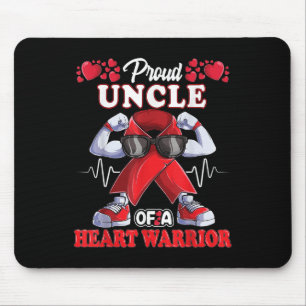 Stolz Onkel eines Herzkriegers KD Bewusstsein Red Mousepad