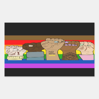 Stolz Power Fists/BLM Rechteckaufkleber Rechteckiger Aufkleber