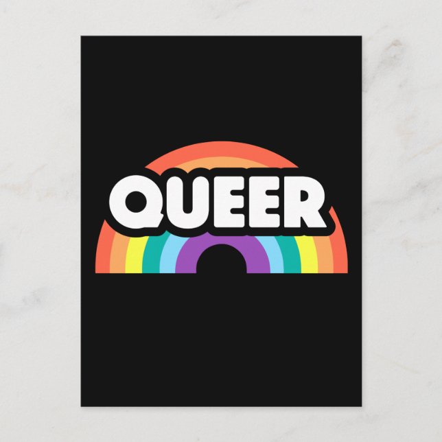 Stolz - Quee Regenbogen-Liebe ist Liebe. Postkarte (Vorderseite)