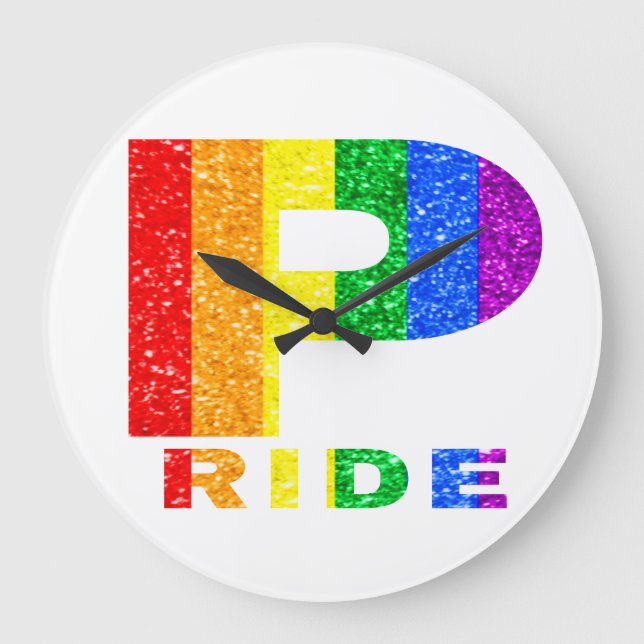 STOLZ REGENBOGEN #4 GROßE WANDUHR (Vorderseite)