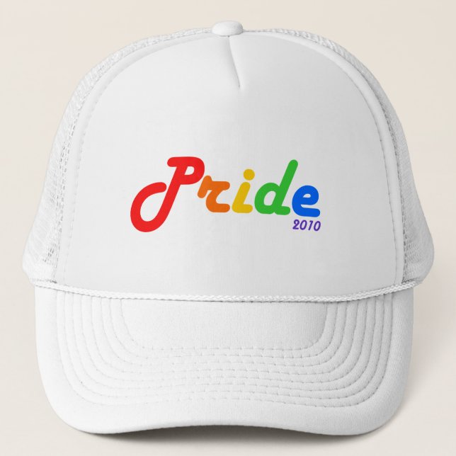Stolz-Regenbogen-Entwurfs-Hut 2010 Truckerkappe (Vorderseite)