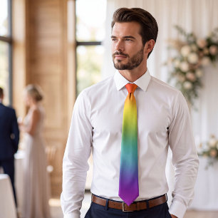 Stolz Regenbogen Farbverlauf Ombre Krawatte