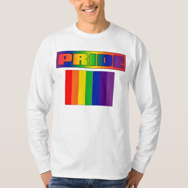 Stolz-Regenbogen-Flagge T-Shirt (Vorderseite)