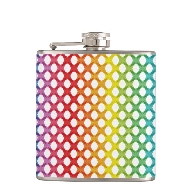 Stolz-Regenbogen-Flasche der UnterstützungsLGBT Flachmann (Vorderseite)