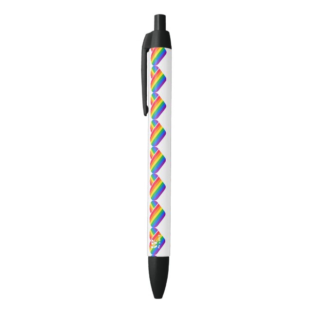 Stolz Regenbogen Herz  Kugelschreiber (Oberseite (Vertikal))