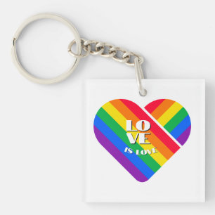 Stolz Regenbogen Herz Schlüsselanhänger