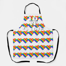 Stolz Regenbogen Herz Schürze