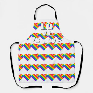 Stolz Regenbogen Herz Schürze