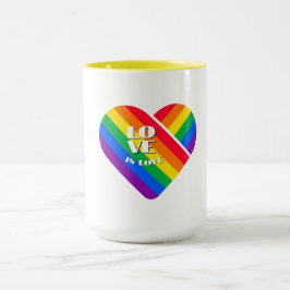 Stolz Regenbogen Herz Tasse