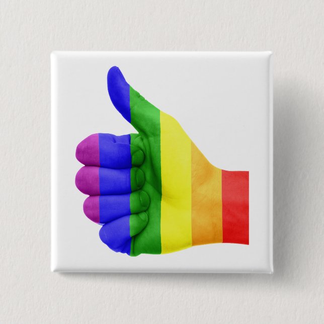 Stolz-Regenbogen-Knopf der UnterstützungsLGBT Button (Vorderseite)