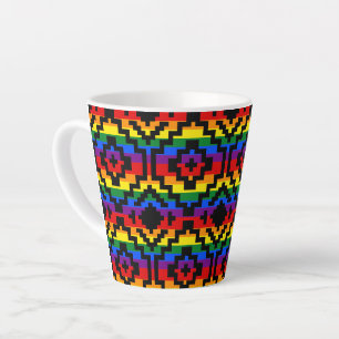 Stolz Regenbogen LGBTQ Geometrisch Milchtasse