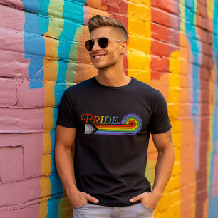 Stolz Regenbogen LGBTQ Herren Basic Dunkles T-Shir T-Shirt