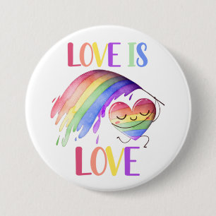 Stolz Regenbogen Liebe Button