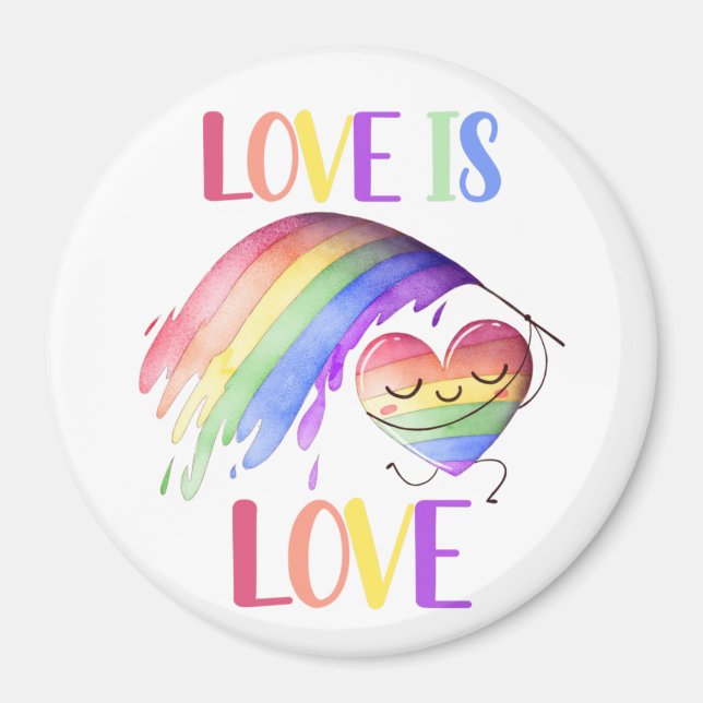 Stolz Regenbogen Liebe Magnet (Vorne)