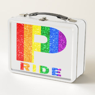 STOLZ REGENBOGEN TEXT METALL BROTDOSE
