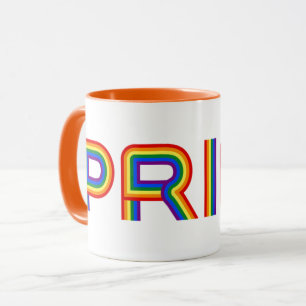 Stolz Regenbogenbriefe Tasse