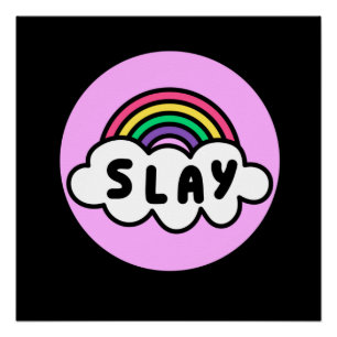 Stolz- Regenbogenfarbe mit Wolken. Poster