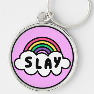 Stolz- Regenbogenfarbe mit Wolken. Schlüssel Schlüsselanhänger