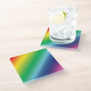 Stolz Regenbogenfarben lgbt lgbtq Glasuntersetzer