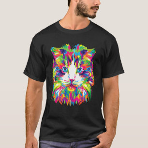 Stolz Regenbogenflagge Grafik Katze Menschenrechte T-Shirt
