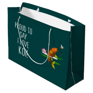 Stolz sagen, ich Liebe Koi! Große Geschenktüte
