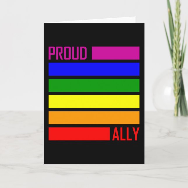 STOLZ-SALBE-LGBT-FLAGGE Monat LGBTQ-Regenbogen Karte (Vorderseite)