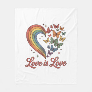 Stolz Schmetterling Herz Liebe Ist Liebe Shirt Des Fleecedecke