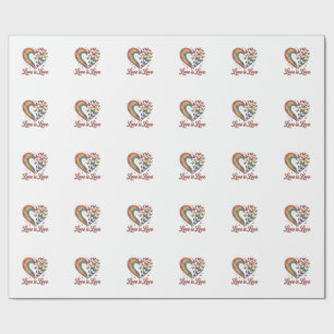 Stolz Schmetterling Herz Liebe Ist Liebe-Shirt-Des Geschenkpapier