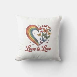Stolz Schmetterling Herz Liebe Ist Liebe-Shirt-Des Kissen