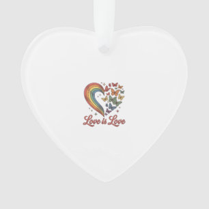 Stolz Schmetterling Herz Liebe Ist Liebe-Shirt-Des Ornament