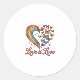 Stolz Schmetterling Herz Liebe Ist Liebe Shirt Des Runder Aufkleber