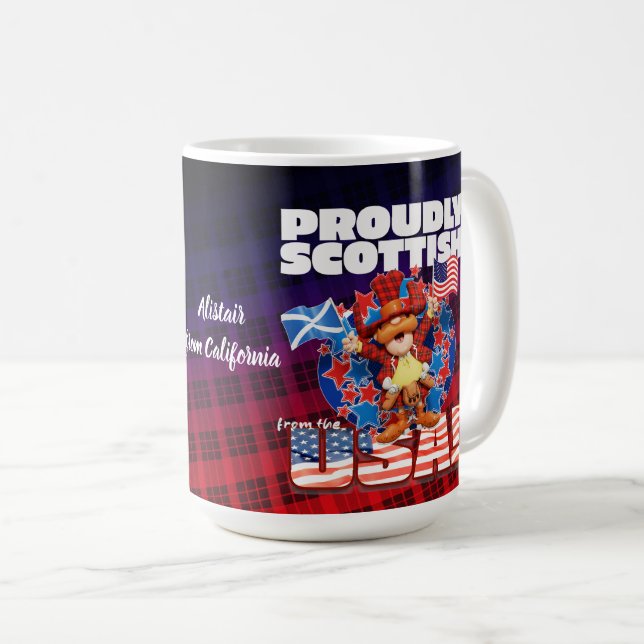 Stolz SCHOTTISCH aus den USA Kaffeetasse (VorderseiteRechts)