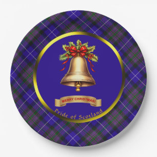Stolz Schottlands Tartan Personalisierte Weihnacht Pappteller