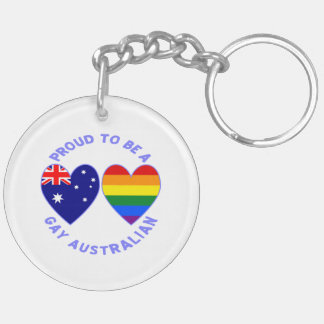 Stolz, schwul-australische Herzfahnen zu sein Schlüsselanhänger