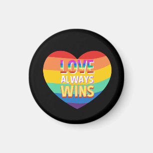 Stolz schwul-Liebe gewinnt immer. Regenbogenfarbe. Magnet