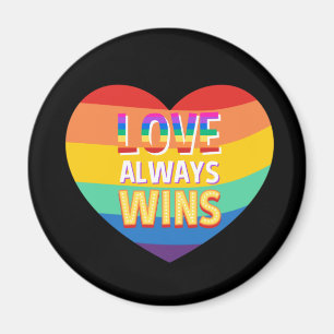 Stolz schwul-Liebe gewinnt immer. Regenbogenfarbe. Magnet