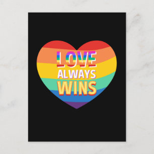 Stolz schwul-Liebe gewinnt immer. Regenbogenfarbe. Postkarte