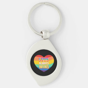 Stolz schwul-Liebe gewinnt immer. Regenbogenfarbe. Schlüsselanhänger