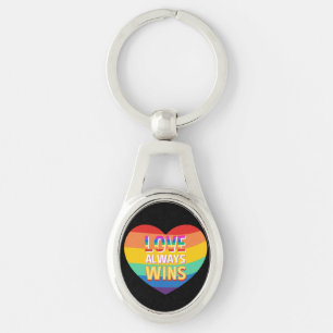 Stolz schwul-Liebe gewinnt immer. Regenbogenfarbe. Schlüsselanhänger