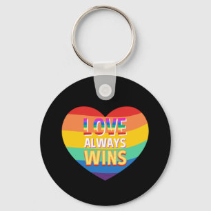 Stolz schwul-Liebe gewinnt immer. Regenbogenfarbe. Schlüsselanhänger