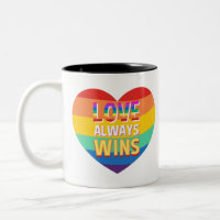 Stolz schwul-Liebe gewinnt immer. Regenbogenfarbe.