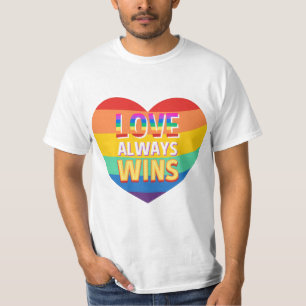 Stolz schwul- Liebe siegt immer. Regenbogenfarbe. T-Shirt