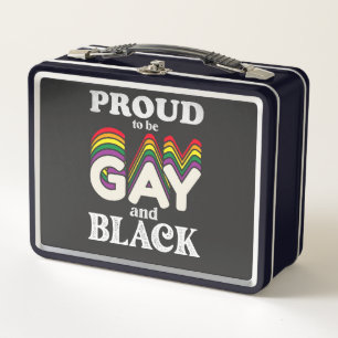 Stolz, Schwul und Schwarz zu sein LGBT Pride Metall Brotdose